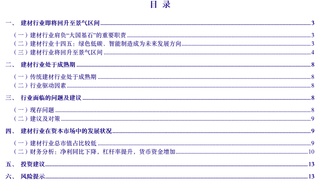 【银河筑材王婷贾亚萌】行业动态 202312丨行業即將回升至